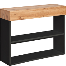 Konsolka wisząca z regałem TYP 08 Czarny / Dąb Wotan EASY CZARNY Podstawowe