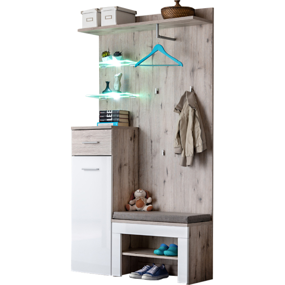 Zestaw mebli do przedpokoju z poduszką GV1+P GUSTAVO Podstawowe