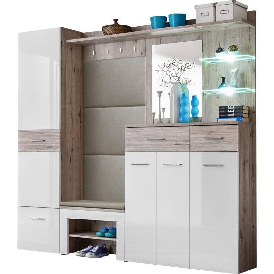 Zestaw mebli do przedpokoju z poduszką GV9+P GUSTAVO Podstawowe