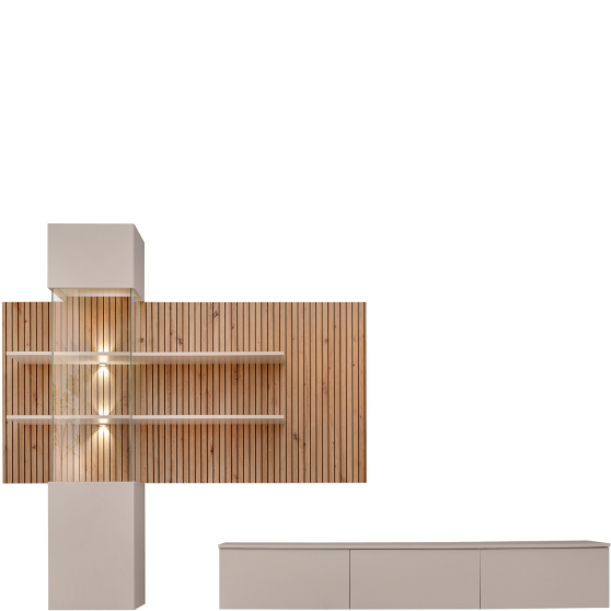 Meblościanka GUSTO LUX B Cashmere / Artisan Podstawowe