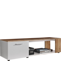 Szafka RTV I Biały Mat / Dąb Wotan MAZE Podstawowe