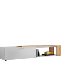 Szafka RTV II Biały Mat / Dąb Wotan MAZE Podstawowe