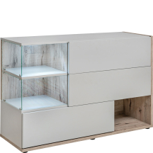 Komoda SKS Perla Gray / Dąb Wellington SILK Podstawowe