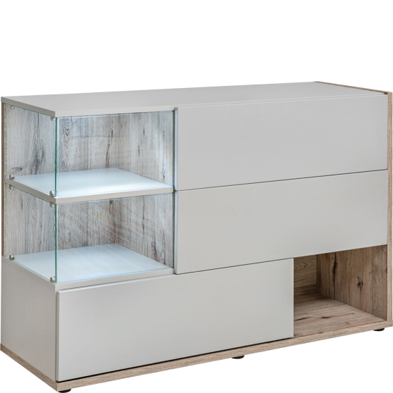 Komoda SKS Perla Gray / Dąb Wellington SILK Podstawowe