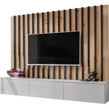 Meblościanka VERTI 2 Perla Gray / Artisan Podstawowe