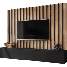 Meblościanka VERTI 2 Czarny / Artisan Podstawowe