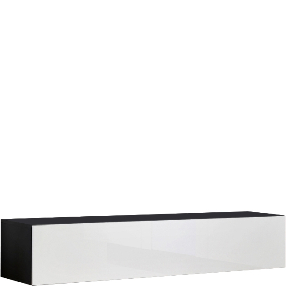 Szafka RTV wisząca FY 30 Czarny / Biały Połysk FLY CZARNY / BIAŁY POŁYSK Podstawowe