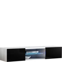 Szafka RTV wisząca FY 33 Biały / Czarny Połysk FLY BIAŁY / CZARNY POŁYSK Podstawowe