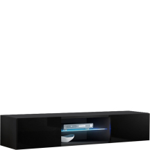 Szafka RTV wisząca FY 33 Czarny / Czarny Połysk FLY CZARNY / CZARNY POŁYSK Podstawowe