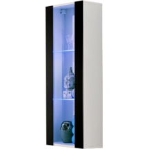 Witryna wisząca FY 21 z oświetleniem Biały / Czarny Połysk FLY BIAŁY / CZARNY POŁYSK Podstawowe