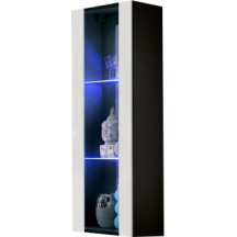 Witryna wisząca FY 21 z oświetleniem Czarny / Biały Połysk FLY CZARNY / BIAŁY POŁYSK Podstawowe