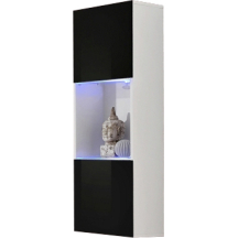 Witryna wisząca FY 22 z oświetleniem Biały / Czarny Połysk FLY BIAŁY / CZARNY POŁYSK Podstawowe