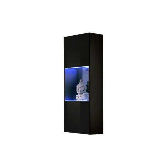 Witryna wisząca FY 22 z oświetleniem Czarny / Czarny Połysk FLY CZARNY / CZARNY POŁYSK Podstawowe