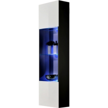 Witryna wisząca FY 42 z oświetleniem Czarny / Biały Połysk FLY CZARNY / BIAŁY POŁYSK Podstawowe