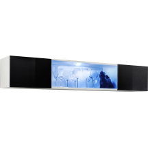 Witryna wisząca pozioma FY 52 z oświetleniem Biały / Czarny Połysk FLY BIAŁY / CZARNY POŁYSK Podstawowe