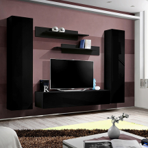 Meblościanka A1 Czarny / Czarny Połysk FLY CZARNY / CZARNY POŁYSK Podstawowe