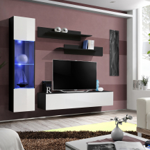 Meblościanka z oświetleniem G3 Czarny / Biały Połysk FLY CZARNY / BIAŁY POŁYSK Podstawowe