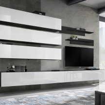 Meblościanka J1 Czarny / Biały Połysk FLY CZARNY / BIAŁY POŁYSK Podstawowe