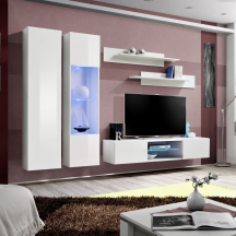 Meblościanka z oświetleniem O5 Biały / Biały Połysk FLY BIAŁY / BIAŁY POŁYSK Podstawowe