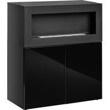 Komoda CAMINO z biokominkiem Czarny Połysk Podstawowe