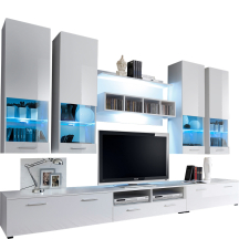 Meblościanka DORADE Biały Mat / Biały Połysk Podstawowe