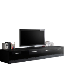 Szafka RTV DUO Czarny Mat / Czarny Połysk Podstawowe