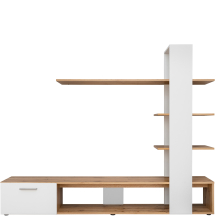 Meblościanka ECO Dąb Wotan / Biały Podstawowe