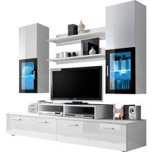 Meblościanka MINI Biały Mat / Biały Połysk Podstawowe