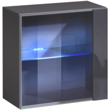 Witryna wisząca WW 3 z oświetleniem Grafit Mat / Grafit Połysk SWITCH GRAFIT Podstawowe