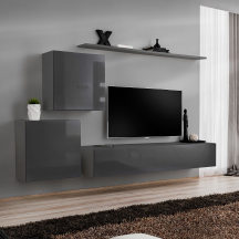 Meblościanka SWITCH SW 5 Grafit Mat / Grafit Połysk SWITCH GRAFIT Podstawowe