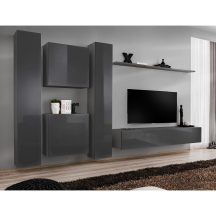 Meblościanka SWITCH SW 6 Grafit Mat / Grafit Połysk SWITCH GRAFIT Podstawowe