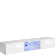 Szafka RTV 3 z oświetleniem Biały / Biały Połysk SWITCH BIAŁY Podstawowe