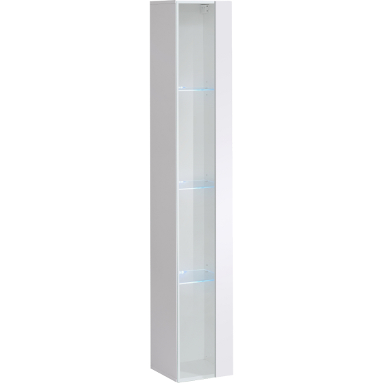 Witryna wisząca wysoka WW 1 z oświetleniem Biały / Biały Połysk SWITCH BIAŁY Podstawowe