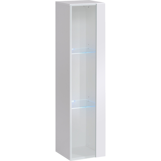 Witryna wisząca wysoka WW 2 z oświetleniem Biały / Biały Połysk SWITCH BIAŁY Podstawowe