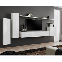 Meblościanka SWITCH SW 1 Biały / Biały Połysk SWITCH BIAŁY Podstawowe