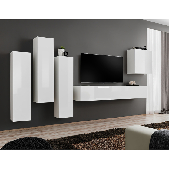 Meblościanka SWITCH SW 3 Biały / Biały Połysk SWITCH BIAŁY Podstawowe