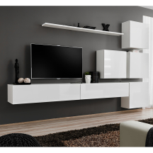 Meblościanka SWITCH SW 9 Biały / Biały Połysk SWITCH BIAŁY Podstawowe