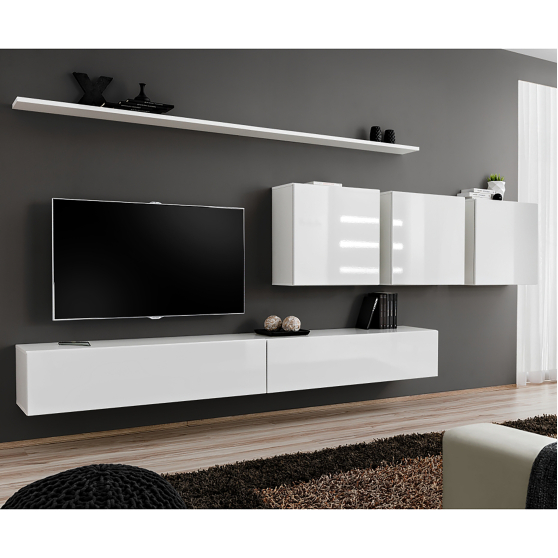 Meblościanka SWITCH SW 7 Biały / Biały Połysk SWITCH BIAŁY Podstawowe