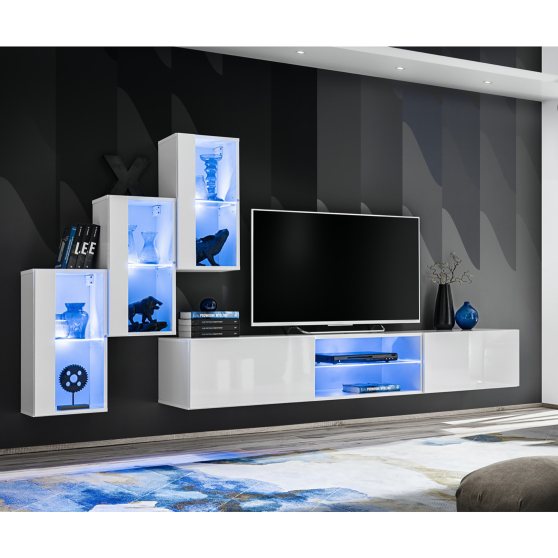 Meblościanka SWITCH SW 22 Biały / Biały Połysk SWITCH BIAŁY Podstawowe