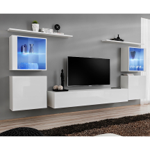 Meblościanka SWITCH SW 14 Biały / Biały Połysk SWITCH BIAŁY Podstawowe