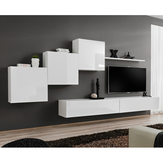 Meblościanka SWITCH SW 10 Biały / Biały Połysk SWITCH BIAŁY Podstawowe