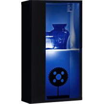 Witryna wisząca WW 4 z oświetleniem Czarny / Czarny Połysk SWITCH CZARNY Podstawowe