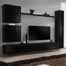 Meblościanka SWITCH SW 8 Czarny / Czarny Połysk SWITCH CZARNY Podstawowe