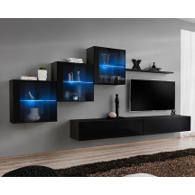 Meblościanka SWITCH SW 20 Czarny / Czarny Połysk SWITCH CZARNY Podstawowe