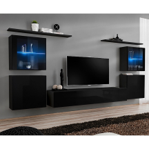 Meblościanka SWITCH SW 14 Czarny / Czarny Połysk SWITCH CZARNY Podstawowe