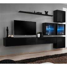 Meblościanka SWITCH SW 19 Czarny / Czarny Połysk SWITCH CZARNY Podstawowe