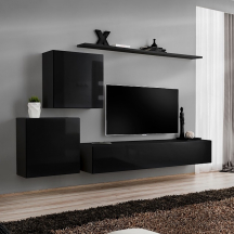 Meblościanka SWITCH SW 5 Czarny / Czarny Połysk SWITCH CZARNY Podstawowe