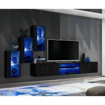 Meblościanka SWITCH SW 22 Czarny / Czarny Połysk SWITCH CZARNY Podstawowe