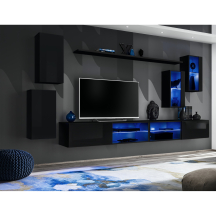 Meblościanka SWITCH SW 25 Czarny / Czarny Połysk SWITCH CZARNY Podstawowe