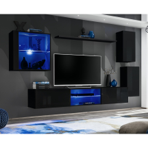 Meblościanka SWITCH SW 23 Czarny / Czarny Połysk SWITCH CZARNY Podstawowe